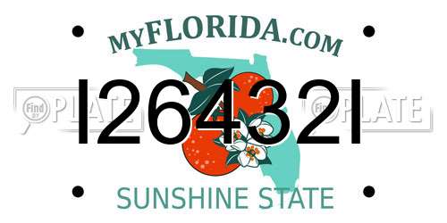 I26432I Florida License Plate