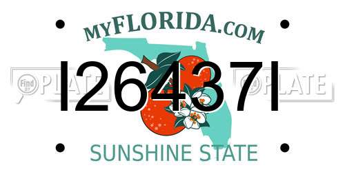 I26437I Florida License Plate