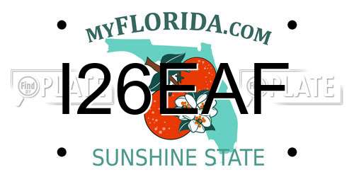 I26EAF Florida License Plate
