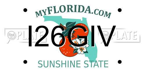 I26GIV Florida License Plate