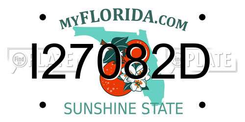 I27082D Florida License Plate