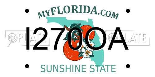 I270OA Florida License Plate