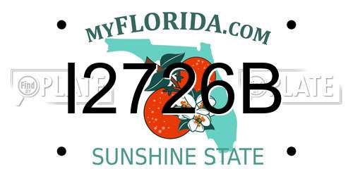 I2726B Florida License Plate