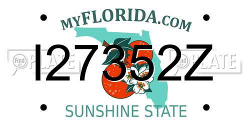 I27352Z Florida License Plate