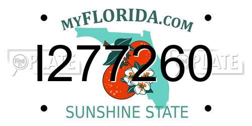I277260 Florida License Plate