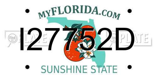 I27752D Florida License Plate