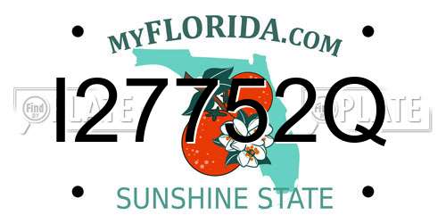 I27752Q Florida License Plate