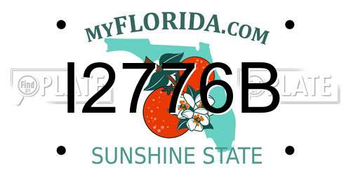 I2776B Florida License Plate