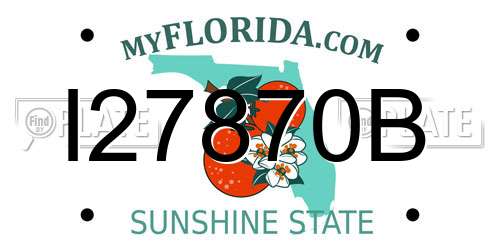 I27870B Florida License Plate