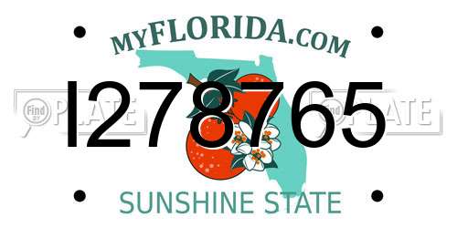 I278765 Florida License Plate
