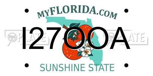 I27OOA Florida License Plate