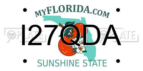 I27QDA Florida License Plate