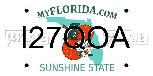 I27QOA Florida License Plate
