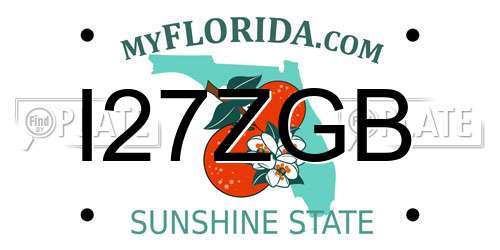 I27ZGB Florida License Plate