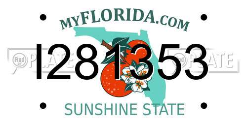 I281353 Florida License Plate