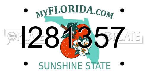 I281357 Florida License Plate