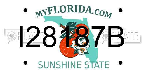 I28187B Florida License Plate