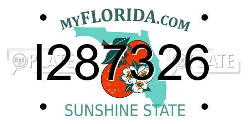 I287326 Florida License Plate