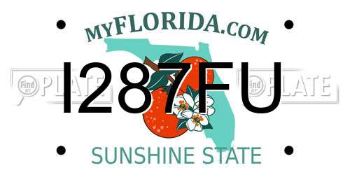 I287FU Florida License Plate