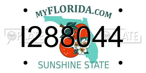I288044 Florida License Plate