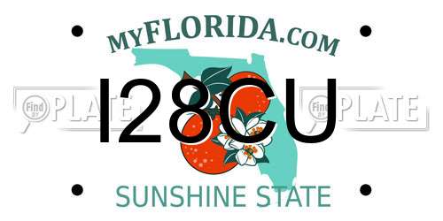I28CU Florida License Plate