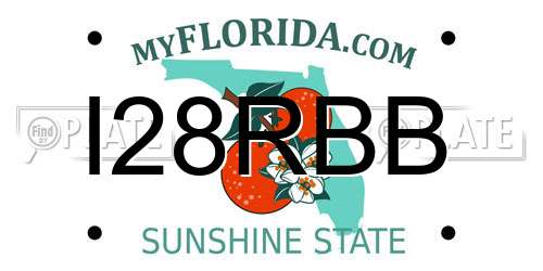 I28RBB Florida License Plate