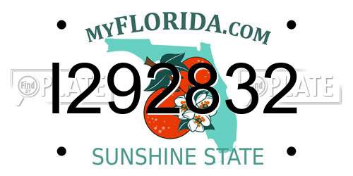I292832 Florida License Plate
