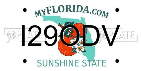 I29ODV Florida License Plate