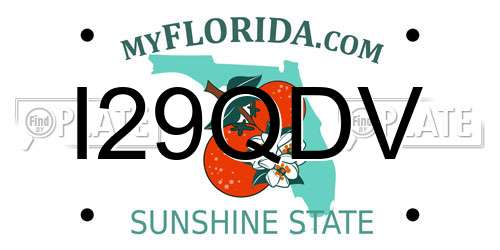 I29QDV Florida License Plate
