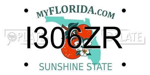 I306ZR Florida License Plate