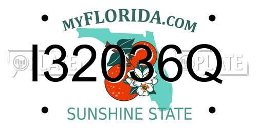 I32036Q Florida License Plate