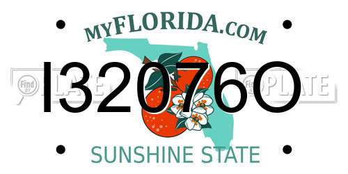 I32076O Florida License Plate