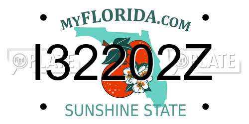 I32202Z Florida License Plate
