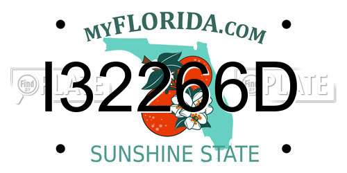 I32266D Florida License Plate