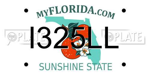I325LL Florida License Plate