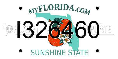 I326460 Florida License Plate