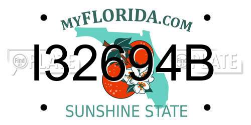 I32694B Florida License Plate
