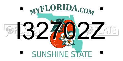I32702Z Florida License Plate