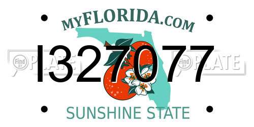 I327077 Florida License Plate