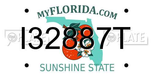 I32887T Florida License Plate