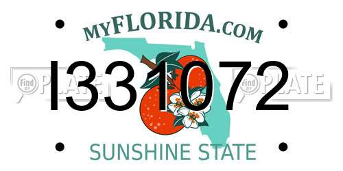 I331072 Florida License Plate