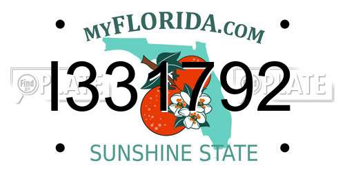 I331792 Florida License Plate