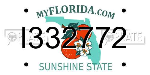 I332772 Florida License Plate
