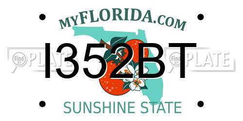 I352BT Florida License Plate