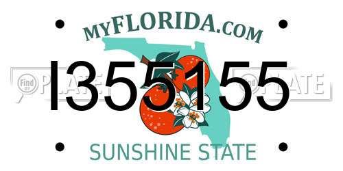 I355155 Florida License Plate
