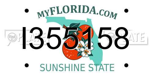 I355158 Florida License Plate