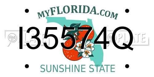 I35574Q Florida License Plate