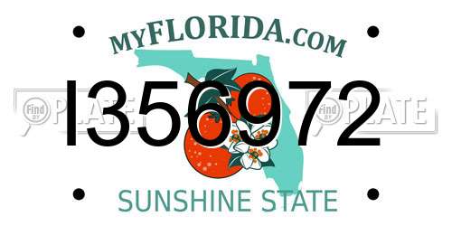 I356972 Florida License Plate