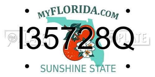 I35728Q Florida License Plate