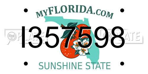 I357598 Florida License Plate